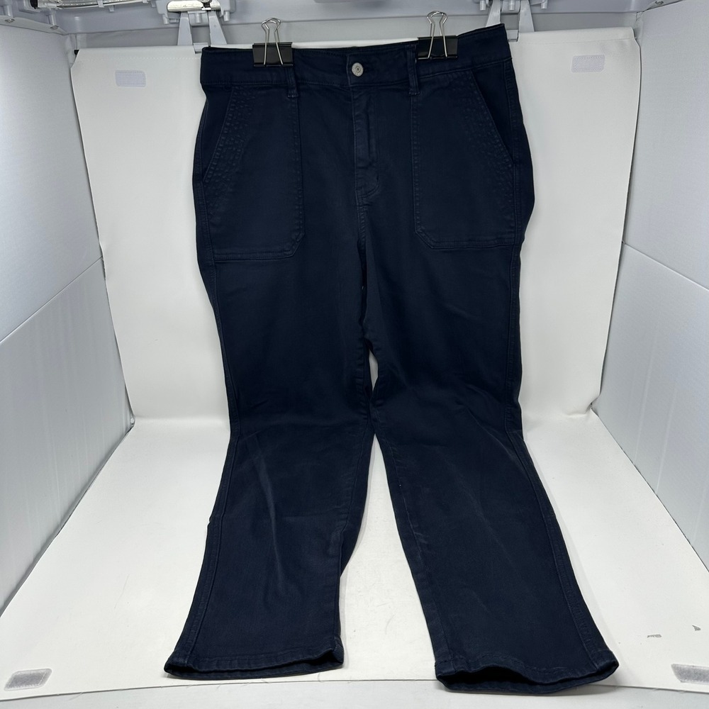 Judy Blue Utility Pants Women 7/28 Navy Garment Dyed Straight Leg JB88813 C